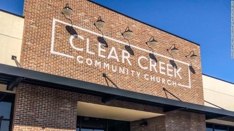 The sign at Clear Creek Community Church's Clear Lake Campus is seen in an image from their Facebook page