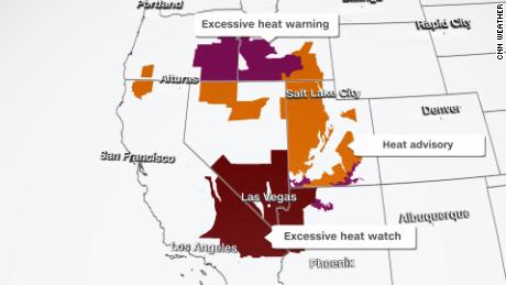 Current heat alerts in the West