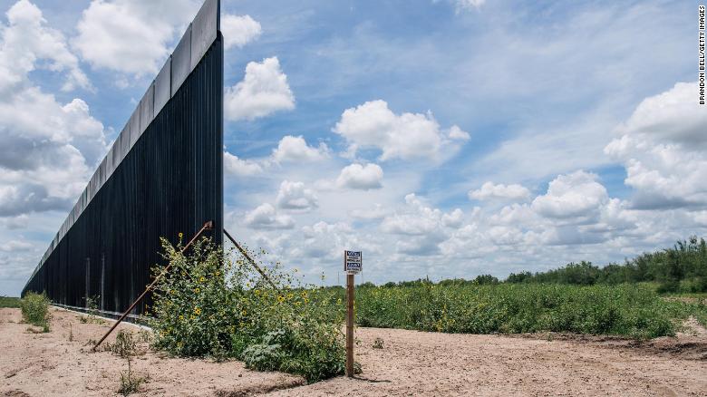 An unfinished section of border wall on July 1 in La Joya, Texas.