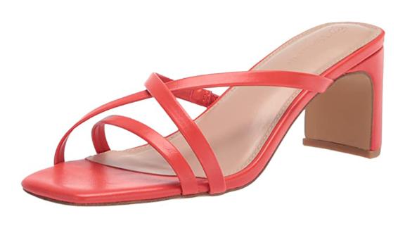 The Drop Amelie Strappy Square Toe Heeled Sandal
