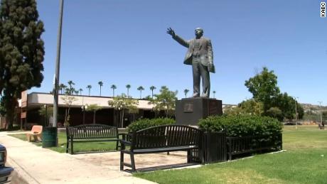Long Beach, California, police are investigating graffiti on a Martin Luther King Jr. statue as a hate crime. 