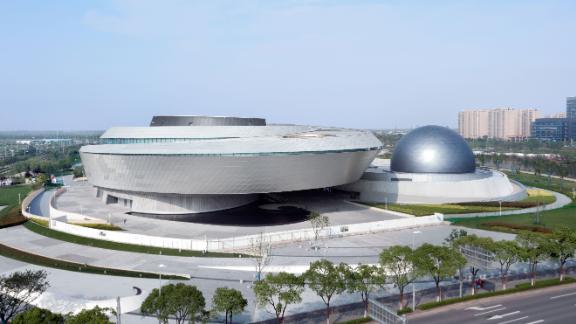 The Shanghai Astronomy Museum was intentionally designed without straight lines or right angles.