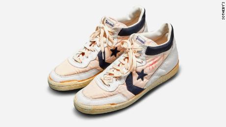 Converse Fastbreak sneakers worn by NBA great Michael Jordan during the 1984 Olympic Trials.