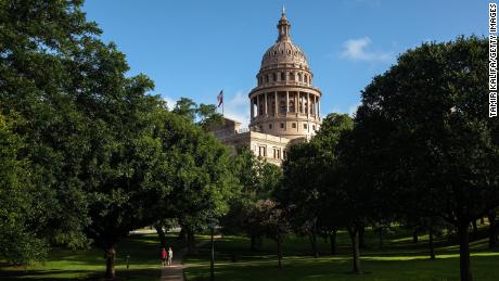 The Texas State Capitol is seen on the first day of the 87th Legislative Special Session on July 8, 2021, in Austin.