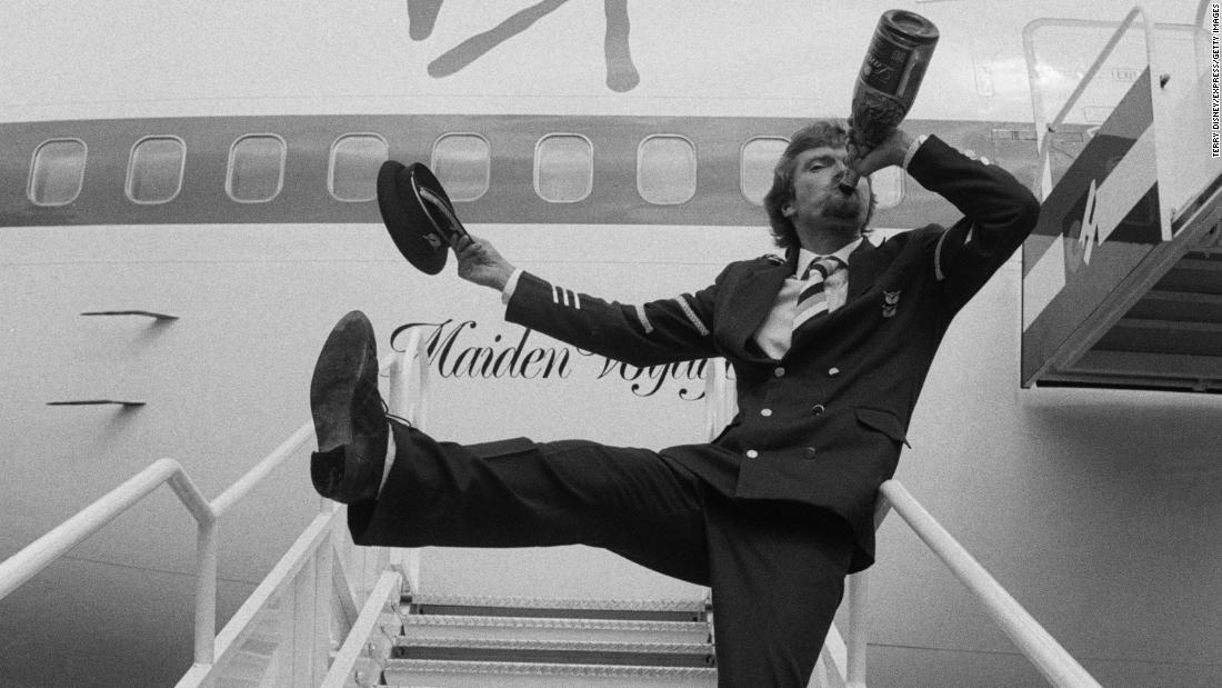 Branson inaugurates his new airline on June 22, 1984.