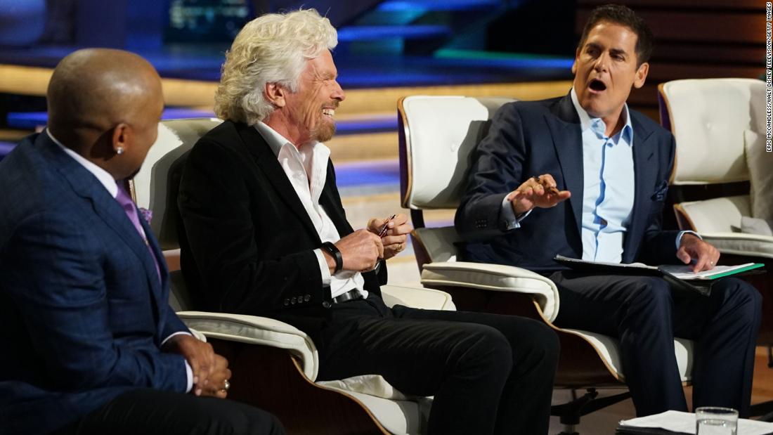 Branson appears on an episode of the TV show &quot;Shark Tank&quot; in 2017.