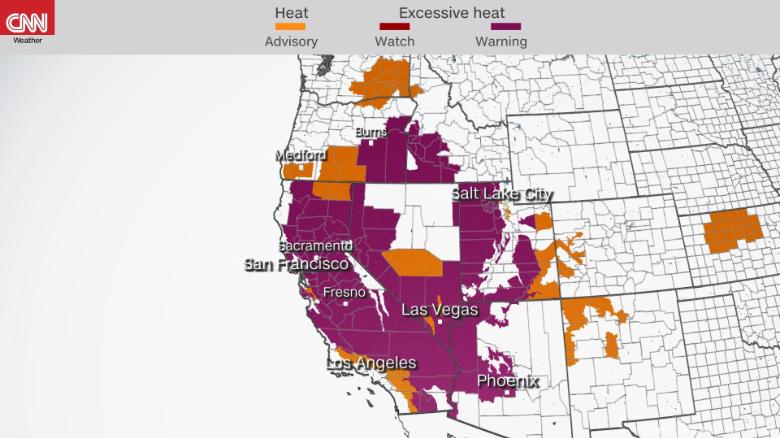 Southwest at highest heat risk level as heat wave this weekend 210709091846-weather-heat-alerts-west-exlarge-169