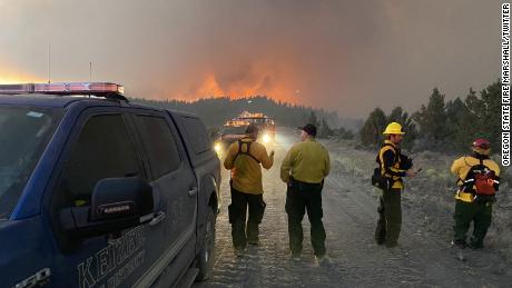 Oregon&#39;s Bootleg Fire has more than tripled in size since Friday evening.