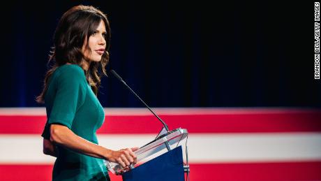 South Dakota Governor Kristi Noem is seen at the Conservative Political Action Conference last month in Dallas, Texas.