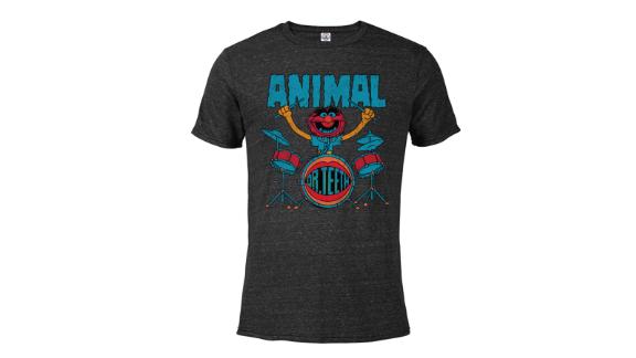Camiseta de manga curta estilo animal para adultos