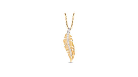 Disney Enchanted Pocahontas Diamond Feather Pendant 