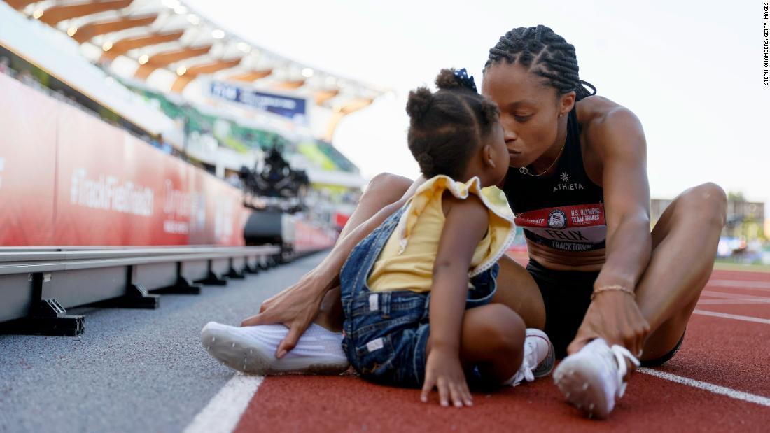 &lt;strong&gt;Allyson Felix (United States):&lt;/strong&gt; Felix kisses her daughter, Camryn, at the US Olympic trials in June. Felix, 35, is the only female track-and-field athlete to win six Olympic gold medals, and she also has three silvers. If she wins a medal in Tokyo, she would stand alone as the most decorated female track star in Olympic history. Over the past few years, &lt;a href=&quot;https://www.cnn.com/2021/06/19/sport/allyson-felix-road-to-tokyo-cmd-spt-intl/index.html&quot; target=&quot;_blank&quot;&gt;Felix has been an advocate for change,&lt;/a&gt; whether it be taking part in Black Lives Matter protests or standing up for maternal protections in contracts. This is her fifth Olympic Games.