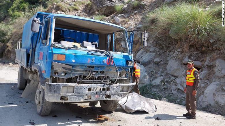 Chinese workers killed in bus explosion in northern Pakistan
