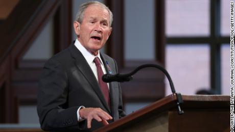 Bush calls the withdrawal from Afghanistan a mistake and says the consequences will be 
