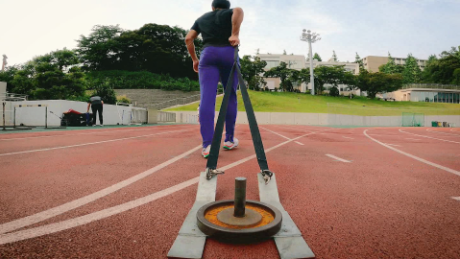 Why Japan&#39;s fastest man trains with a set of wheels 
