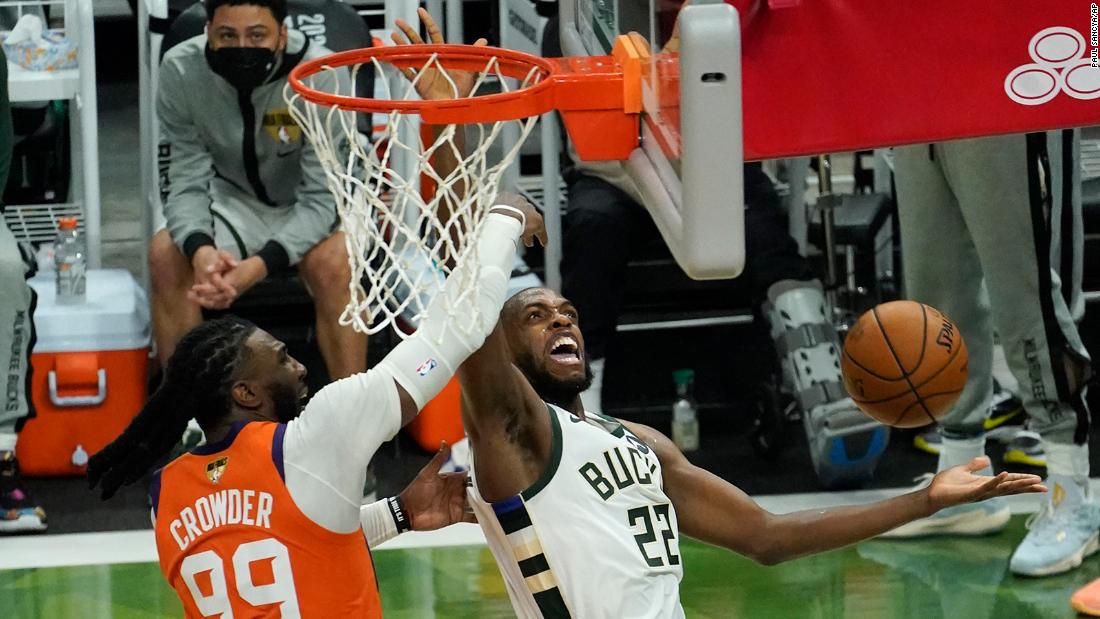 Bucks rally to defeat Suns, level NBA Finals series at 2-2