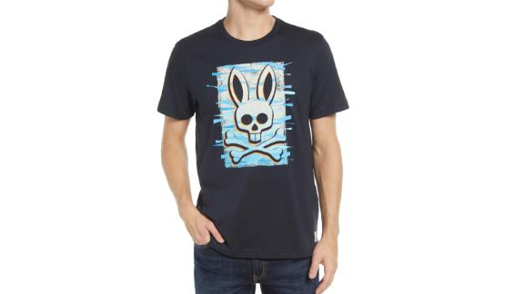 Psycho Bunny Men's Wave Logo Graphic T-Shirt Graphic 