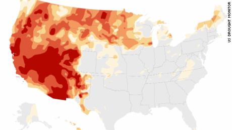 The West's historic drought in 3 maps