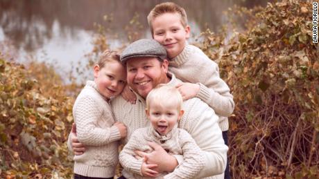 Author Aaron Gouveia is shown here with his sons.