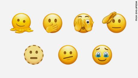 Future software may include new emoji face options, including a melting face and a saluting face