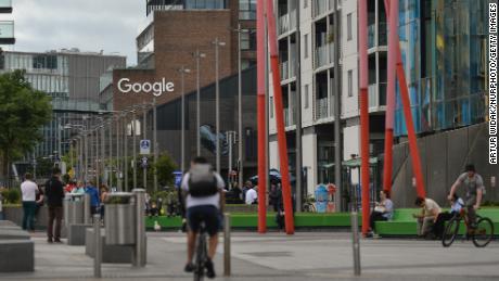 A view of Google&#39;s building in Dublin&#39;s Grand Canal area.