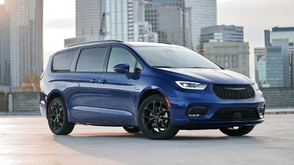 2021 Chrysler Pacifica Limited S, which boasts a new, sportier look with black wheels and trim pieces on the body.