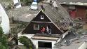 Dramatic scene as helicopter rescues Germans stranded by floods 