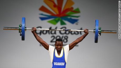 Julius Ssekitoleko competing at the 2018 Commonwealth Games.