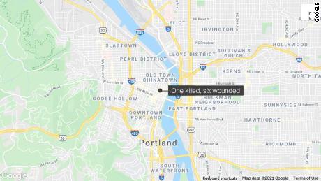 One dead, six wounded in downtown Portland, Oregon, shooting