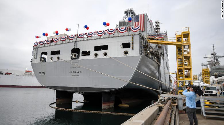 Navy christens USNS John Lewis on anniversary of civil rights icon’s death