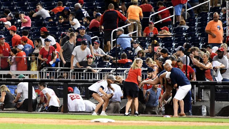At least 4 people were wounded in a shooting outside Nationals Park that sent players and fans scrambling, police say