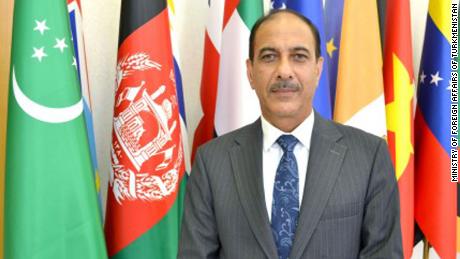 Afghanistan&#39;s ambassador to Pakistan, Najib Alikhil, during his previous role as ambassador to Turkmenistan.