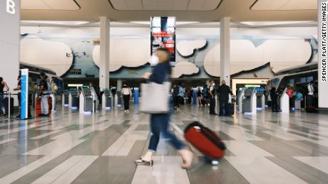 People move through LaGuardia Airport (LGA) before the start of the Fourth of July weekend on July 02, 2021 in New York City. 