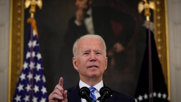 President Joe Biden speaks about the nation's economic recovery amid the COVID-19 pandemic in the State Dining Room of the White House on July 19, 2021 in Washington, DC. 