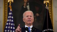 President Joe Biden speaks about the nation&#39;s economic recovery amid the COVID-19 pandemic in the State Dining Room of the White House on July 19, 2021 in Washington, DC. 