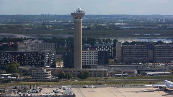 The close call occurred at Paris Charles de Gaulle airport on Tuesday.
