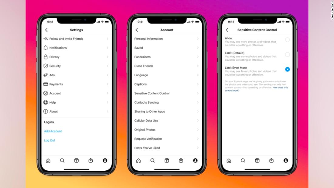 Instagram users can now control how much sensitive content they see - CNN 