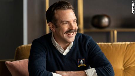 Jason Sudeikis in &quot;Ted Lasso.&quot; Season 3 debuts on Apple TV+ later this month.