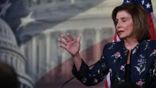 US Speaker of the House, Nancy Pelosi, Democrat of California, speaks at her weekly press briefing on Capitol Hill in Washington, DC, on July 22, 2021. (Photo by Brendan SMIALOWSKI / AFP) (Photo by BRENDAN SMIALOWSKI/AFP via Getty Images)