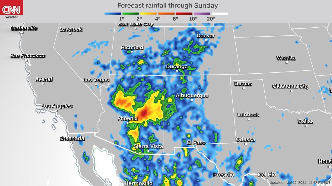 Arizona weather A flash flood watch and exceptional drought Arizona's