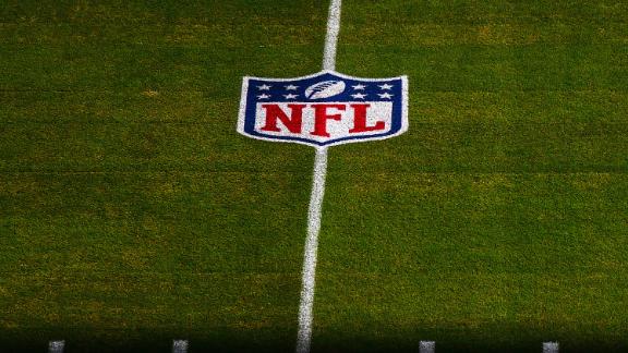 MIAMI GARDENS, FLORIDA - NOVEMBER 01: The NFL shield logo on the field prior to the game between the Miami Dolphins and the Los Angeles Rams at Hard Rock Stadium on November 01, 2020 in Miami Gardens, Florida. (Photo by Mark Brown/Getty Images)