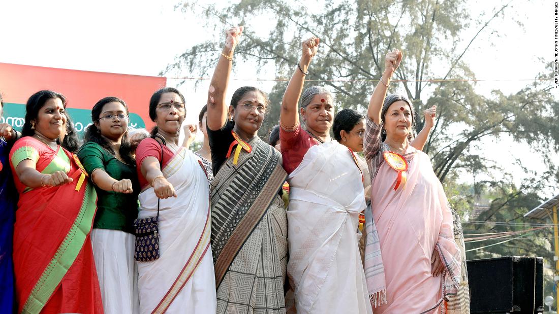 Women gather to participate in the 620-kilometer 