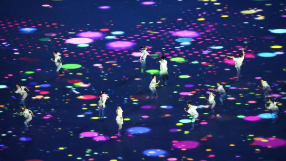 Performers take part in the opening ceremony.