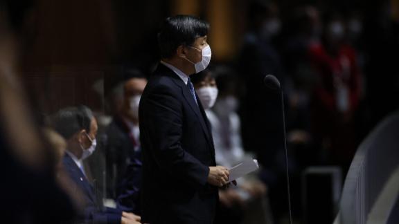 Japan's Emperor Naruhito delivers a speech and formally opens the Olympic Games on Friday.