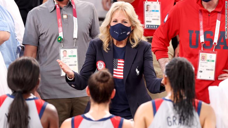 Jill Biden brings a dose of normalcy to Olympic Games amid a pandemic