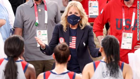 Jill Biden brings a dose of normalcy to the Olympic Games in the midst of a pandemic 