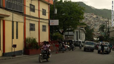 The Port-au-Prince street where investigators examined bodies apparently belonging to Colombians Mauricio Javier Romero and Giraldo Duberney Capador.