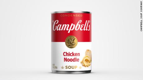 The redesigned Campbell&#39;s soup can.
