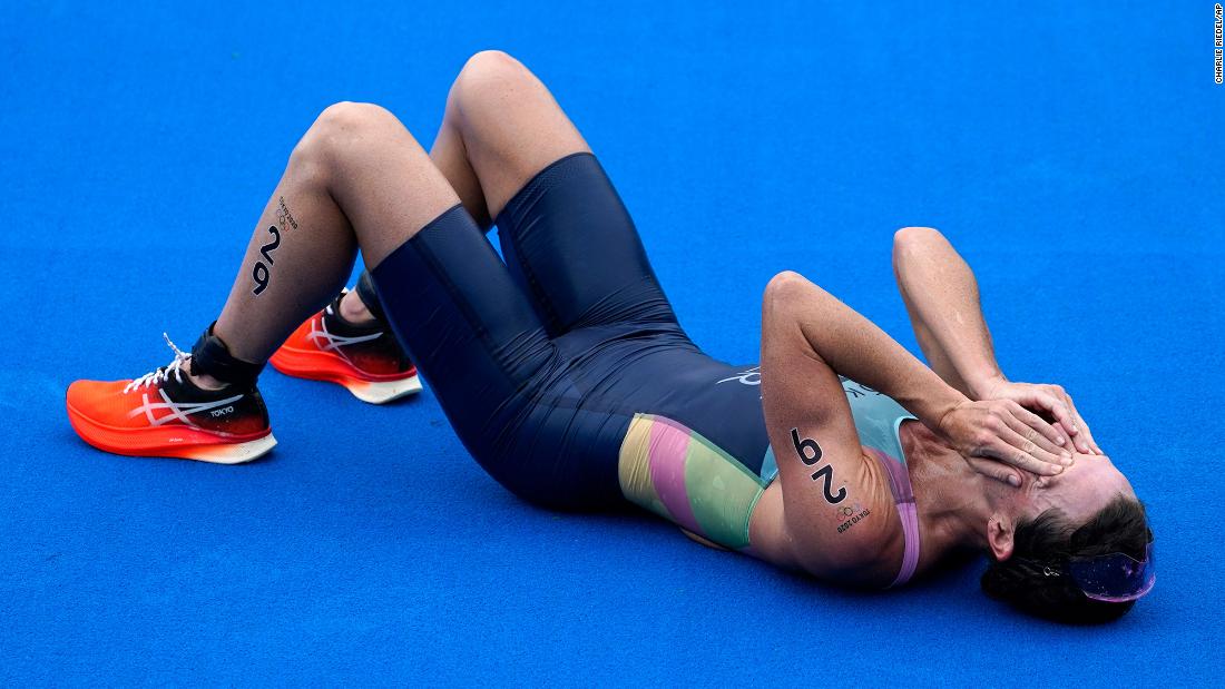 Bermuda&#39;s Flora Duffy celebrates after she won &lt;a href=&quot;https://www.cnn.com/world/live-news/tokyo-2020-olympics-07-26-21-spt/h_0ec1b5b43d5f069ead593b41c5652ef1&quot; target=&quot;_blank&quot;&gt;gold in the triathlon&lt;/a&gt; on July 27. It&#39;s the first-ever Olympic gold medal for an athlete representing Bermuda.