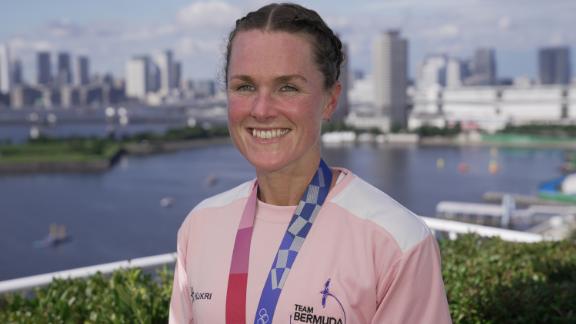 Bermuda's Flora Duffy won gold in the women's triathlon on July 27.